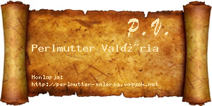 Perlmutter Valéria névjegykártya